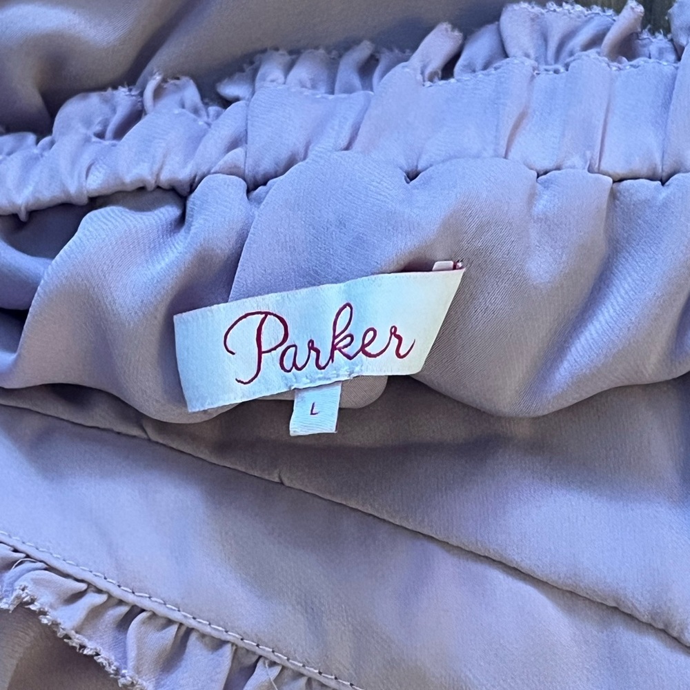 Light purple Asymmetrical Ruffled Halter Sundress - Picture 3 of 3